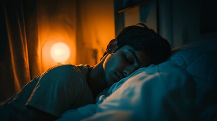Wall Mural - peaceful sleep in soft night light