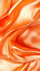 Wall Mural -  Close-up of an orange fabric with a wavy pattern at the bottom, and the opposite end of the fabric featuring a wavy design