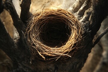 Wall Mural - nest on tree