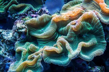 Wall Mural - coral reef in aquarium