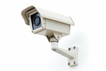 Poster - A security camera mounted on the side of a building, suitable for surveillance or monitoring scenes