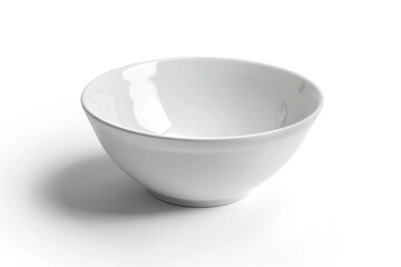 Poster - A simple white bowl placed on a table, perfect for everyday use or as a decorative piece