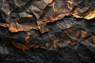 Poster - A detailed view of a small piece of black paper, useful for showcasing textures and designs