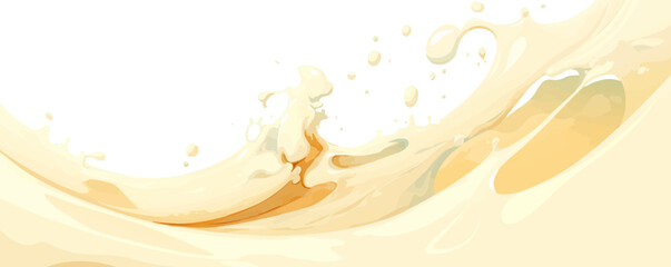 Creamy milk splash design, Vector flat minimalistic isolated illustration