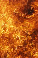 Poster - A fiery blaze with numerous flames, great for depicting heat or energy