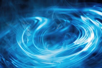 Poster - A blurred image of a swirling blue shape