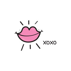 Aufkleber - Hand Drawn Valentine's Day Icon Vector Design.