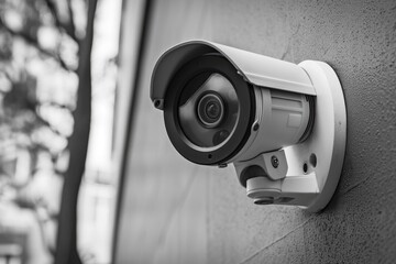 Poster - Security camera installed on a building's exterior