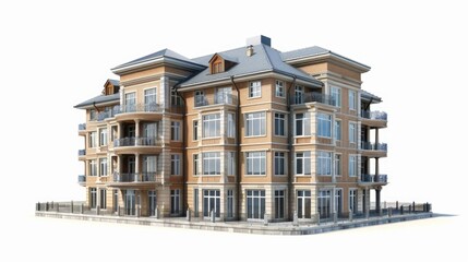 Poster - A very tall building with many windows and balconies, perfect for architecture or cityscape images