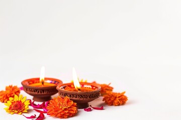 Aufkleber - Two candles sit on a table with a simple and elegant atmosphere