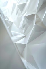 Poster - A close-up view of a white paper sculpture with intricate details
