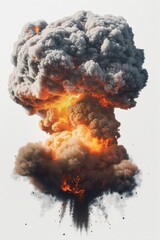 Aufkleber - A massive explosion of smoke and steam rising into the air, likely from an industrial accident