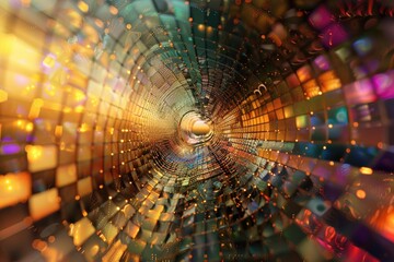 Poster - Abstract image of a spiral tunnel