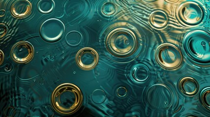 Wall Mural - A close-up view of a glass with circular patterns