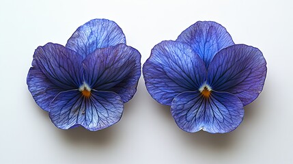 Sticker - Close-Up of Two Delicate Purple Pansies