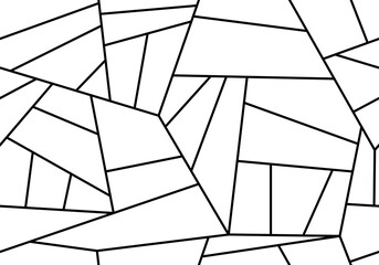 Wall Mural - seamless black and white minimal geometric pattern vector background. perfect for wallpapers, patter