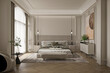 © murattellioglu - 3d render of luxury hotel room, bedroom