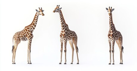 giraffe animal isolated on white background