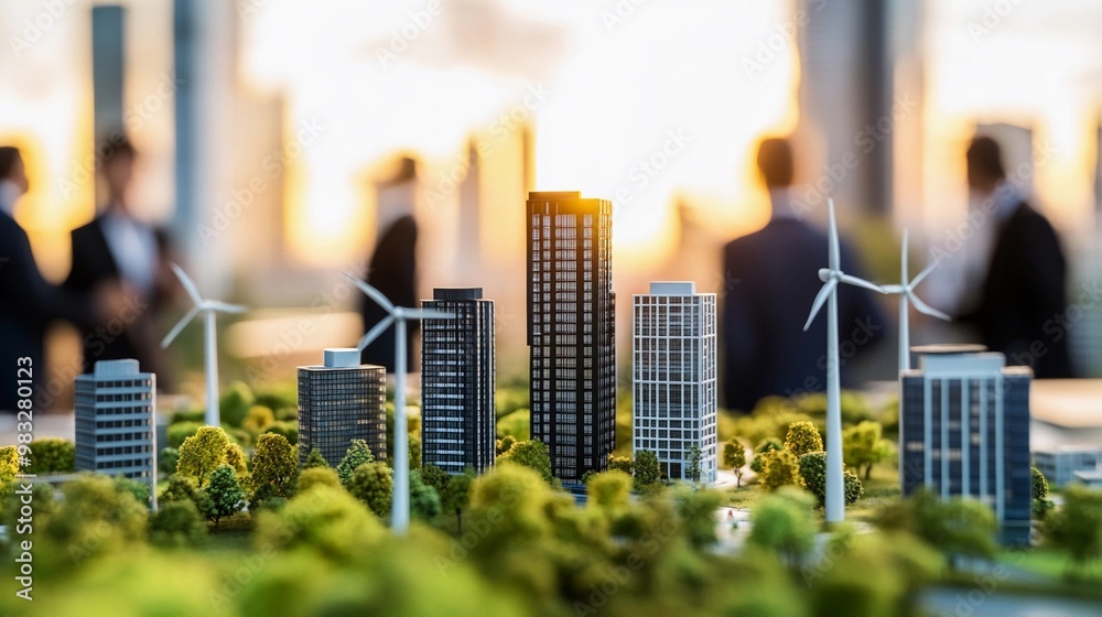 Sustainable Urban Development Presentation - Detailed scale model of a ...