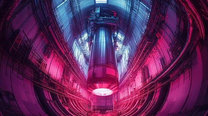 Poster - Nuclear power, sense of science and technology, ultra-wide Angle, big data, industrial machinery