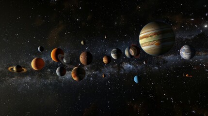 Wall Mural - alien world, deep space landscape