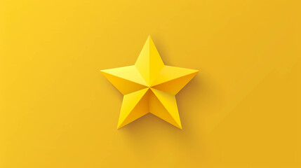 Sticker - A single gold star on a yellow background.