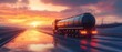 © afridwi - Tanker Truck on a Road with Sunset