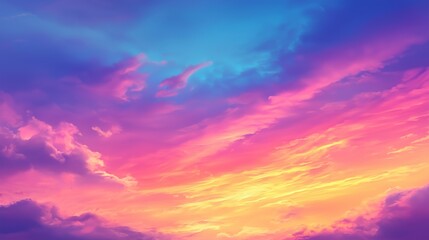 background of colorful sky concept: dramatic sunset with twilight color sky and clouds.