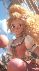 Poster - A close up of a doll on a ship