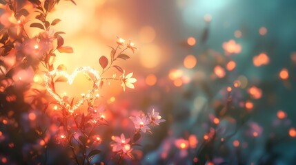 Wall Mural - Enchanting Floral Bokeh with Soft Pastel Background