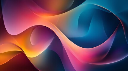 Wall Mural - Abstract background with colorful flowing lines.