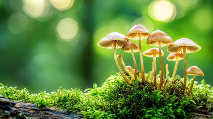 mushrooms in the forest