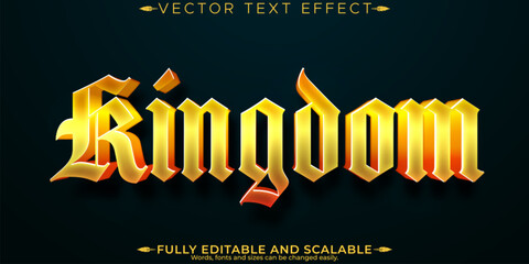 Wall Mural - Kingdom editable text effect, editable empire and castle text style