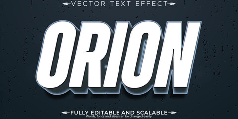 Poster - Orion editable text effect, editable game and stars text style