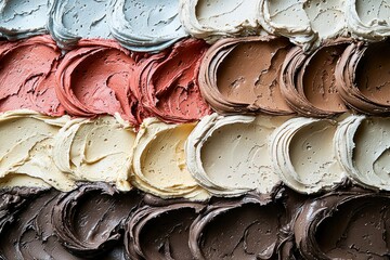 Wall Mural - Swirls of Creamy Chocolate and Vanilla Ice Cream