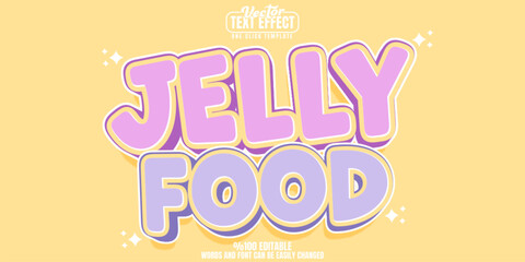 Poster - jelly editable text effect, customizable food and sweet 3d font style