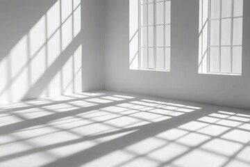 Wall Mural - Window Shadows in a White Room