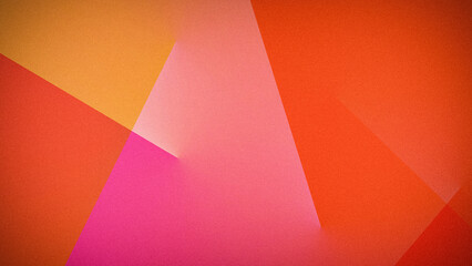 Wall Mural - Vibrant geometric background with shades of orange, pink, and red, blending seamlessly for a warm, dynamic 4K design perfect for modern digital visuals