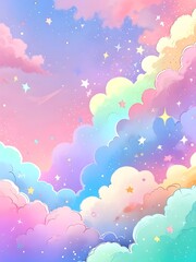 Poster - Pastel Sky with Stars