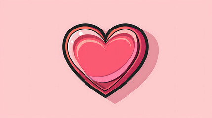 A pink heart on a pink background, perfect for a romantic or love themed design.