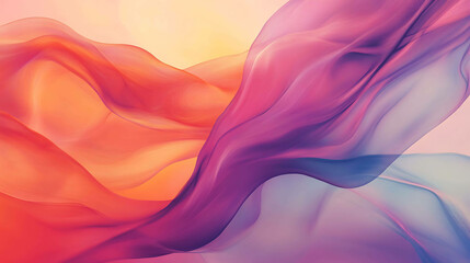 Wall Mural - Abstract, colorful, flowing fabric.