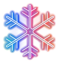 Wall Mural - PNG Snow neon snowflake outdoors.