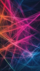 Poster - A vibrant abstract background showcasing dynamic lines and colors, perfect for technology and creativity themes.