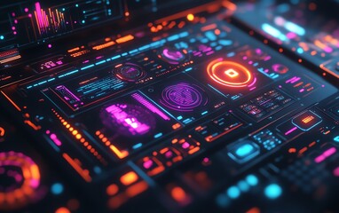 Aufkleber - Futuristic creative industry platform with sleek interface