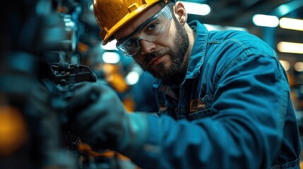 car mechanic installing wheel rims in car repair shop