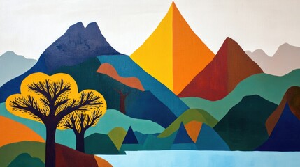 Wall Mural - Stunning mountain landscape showcasing majestic peaks and dramatic scenery