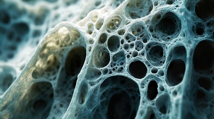 Wall Mural - abstract cellular structure: a microscopic view