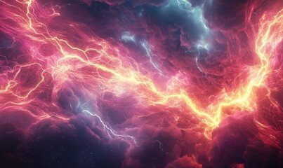 Wall Mural - Dynamic Electric High Energy Background Digital Rendering