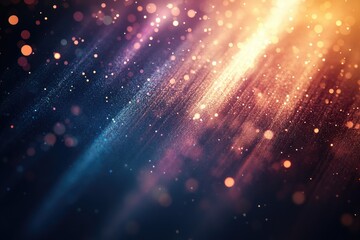 Poster - Beautiful light flares with glowing streaks on a dark background creating a luminous abstract sparkling effect Ideal for sci fi themed designs and sequins inspired backdrops