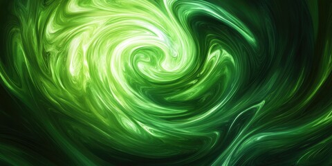 Poster - Green Swirly Abstract Background